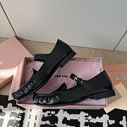 Miumiu Leather Loafers With Strap Black  - 2