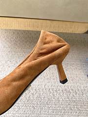 Prada 55mm Ruched-Effect Pointed-Toe Suede Pumps Cinnamon 1I188O - 3