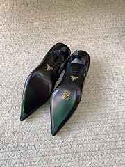 Prada 55mm Triangle Logo Leather Pumps Black - 4