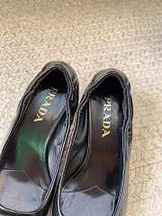 Prada 55mm Triangle Logo Leather Pumps Black - 2