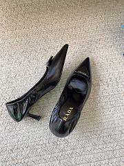 Prada 55mm Triangle Logo Leather Pumps Black - 3