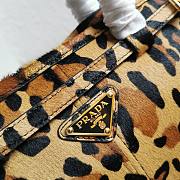 Honey Prada Medium Leopard Printed Leather Handbag - 32x15.5x12cm - 3