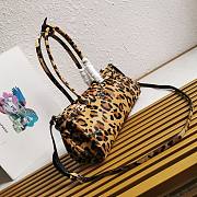 Honey Prada Medium Leopard Printed Leather Handbag - 32x15.5x12cm - 2