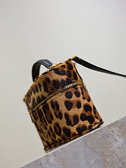 YSL Saint Laurent Gaby Leopard-Print Calf Hair Vanity Bag in Natural - 18x11x6.5cm - 2