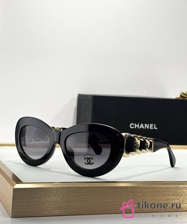 Chanel Oval Sunglasses Black CH9182 - 1
