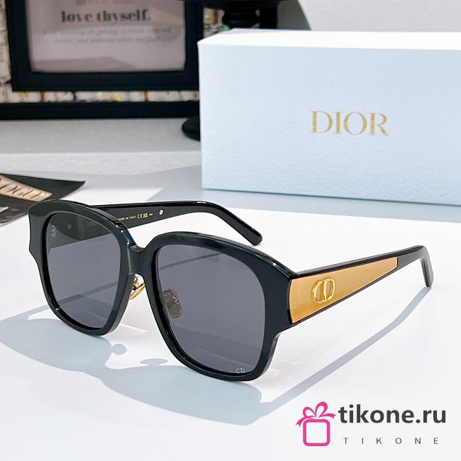 DiorGlow S2F Black Square Sunglasses - 1