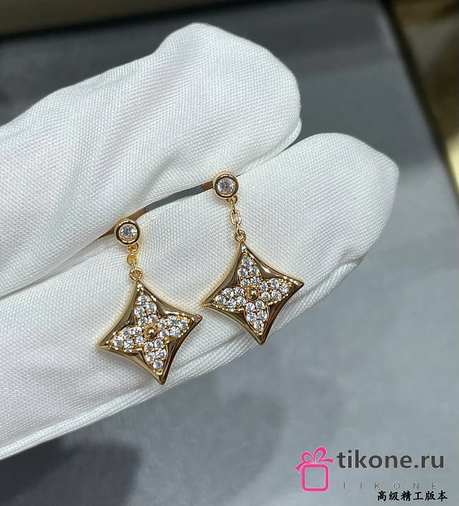 LV Blossom BB Star Earrings Gold and Diamonds - 1
