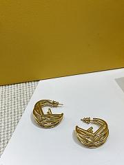 F Is Fendi Earrings Gold Coloured Metal Earrings - 2