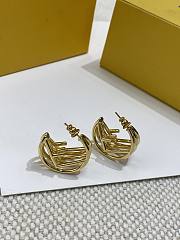 F Is Fendi Earrings Gold Coloured Metal Earrings - 4
