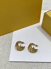 F Is Fendi Earrings Gold Coloured Metal Earrings - 5
