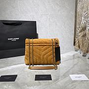 YSL Saint Laurent Loulou Small Shoulder Bag Suede Brown - 24.5x18x10cm - 3