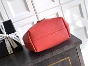 Chanel Hobo Handbag Calfskin & Gold Tone Metal Coral - 32x24x12cm - 5