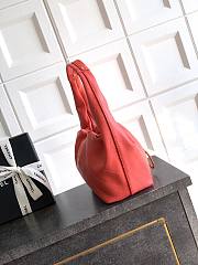 Chanel Hobo Handbag Calfskin & Gold Tone Metal Coral - 32x24x12cm - 3
