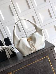 Chanel Hobo Handbag Calfskin & Gold Tone Metal White - 32x24x12cm - 4