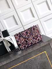 Chanel Flap Bag Sequins & Gold Tone Metal Purple & Multicolour - 21x13x8cm - 1