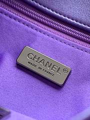 Chanel Flap Bag Sequins & Gold Tone Metal Purple & Multicolour - 21x13x8cm - 6