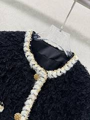 Chanel Cape Wool Tweed  Black & Ecru - 2