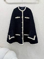 Chanel Cape Wool Tweed  Black & Ecru - 6