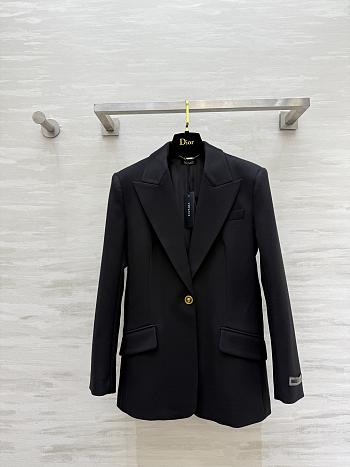 Versace Single Breasted Blazer Black 