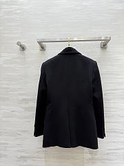 Versace Single Breasted Blazer Black  - 2
