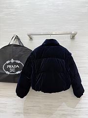 Prada Velvet Down Jacket Navy 291805 - 5