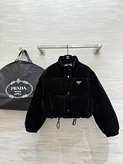 Prada Velvet Down Jacket Black 291805 - 1