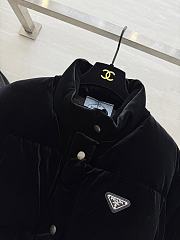 Prada Velvet Down Jacket Black 291805 - 6