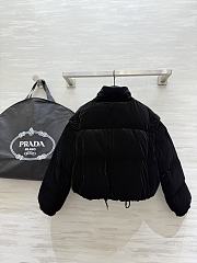Prada Velvet Down Jacket Black 291805 - 3