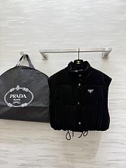 Prada Velvet Down Jacket Black 291805 - 2