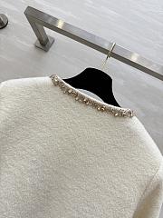 Celine Embroidered Chelsea Jacket In Silk Natural  - 3