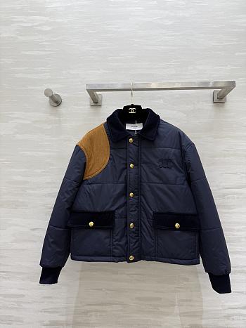 Celine Triomphe Jacket In Nylon Dark Navy 