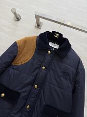 Celine Triomphe Jacket In Nylon Dark Navy  - 5