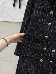 Chanel Coat Cashmere Tweed Black & White - 4