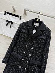 Chanel Coat Cashmere Tweed Black & White - 2