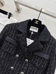Chanel Coat Cashmere Tweed Black & White - 3