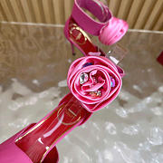 Valentino Drip Rose Kidskin Sandal With Crystals 105mm Pink - 5