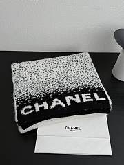 Chanel Scarf Cashmere & Wool White & Black - 5