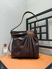 Loewe Draped Tote In Mellow Nappa Lambskin Brown - 30x29x14cm - 1