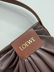 Loewe Draped Tote In Mellow Nappa Lambskin Brown - 30x29x14cm - 3