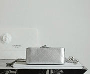 Chanel Mini Flap Bag Caviar Strass & Silver Tone Metal Silver - 18x13x7cm - 2