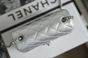 Chanel Mini Flap Bag Caviar Strass & Silver Tone Metal Silver - 18x13x7cm - 6