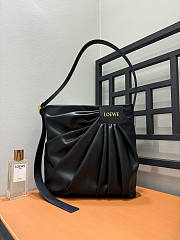 Loewe Draped Tote In Mellow Nappa Lambskin Black - 30x29x14cm - 1
