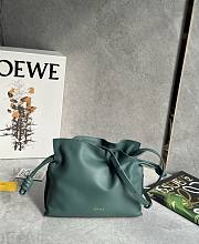 Loewe Mini Flamenco Clutch In Nappa Calfskin Green - 23.9x18x9cm   - 3