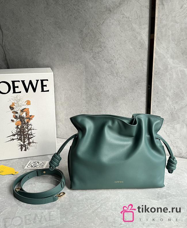 Loewe Medium Flamenco Clutch In Nappa Calfskin Green - 30x24.5x10.5cm - 1