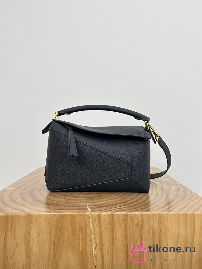 Loewe Small Puzzle Edge Bag In Soft Grained Calfskin Deep Blue - 24x16.5x10.5cm - 1
