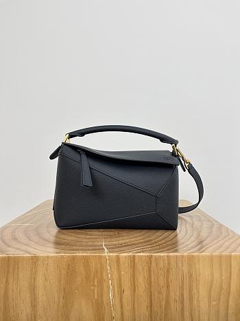 Loewe Small Puzzle Edge Bag In Soft Grained Calfskin Deep Blue - 24x16.5x10.5cm