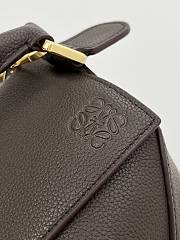 Loewe Small Puzzle Edge Bag In Soft Grained Calfskin Dark Brown - 24x16.5x10.5cm - 5