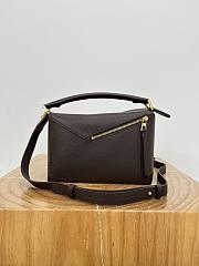 Loewe Small Puzzle Edge Bag In Soft Grained Calfskin Dark Brown - 24x16.5x10.5cm - 4