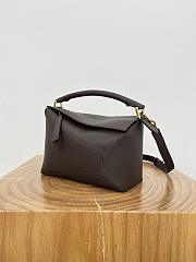 Loewe Small Puzzle Edge Bag In Soft Grained Calfskin Dark Brown - 24x16.5x10.5cm - 2