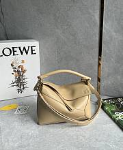 Loewe Small Puzzle Edge Bag In Classic Calfskin Silk Beige - 24x16.5x10.5cm - 6
